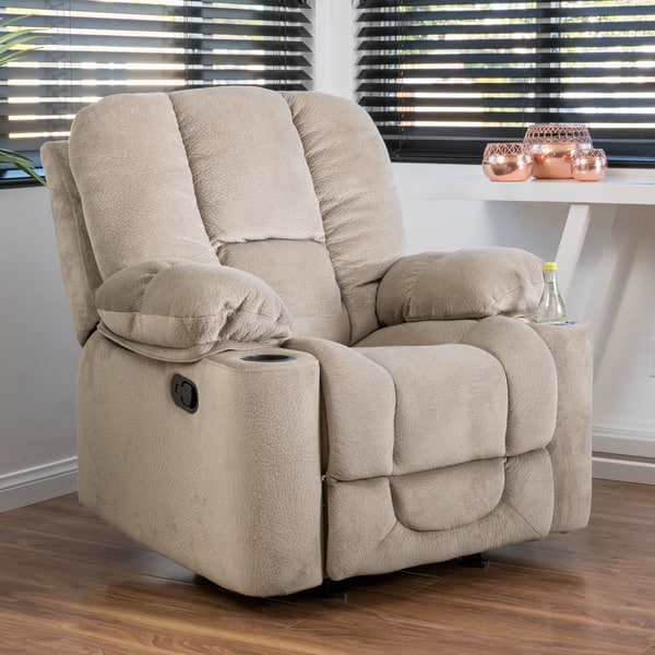 slide 2 of 20, Gannon Fabric Reclining Glider Club Chair by Christopher Knight Home