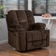 preview thumbnail 14 of 18, Gannon Fabric Reclining Glider Club Chair by Christopher Knight Home