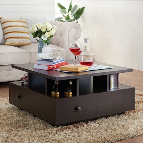 Furniture of America Gald Contemporary Espresso 33-inch Coffee Table