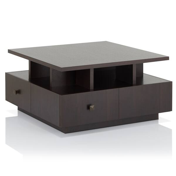 Furniture Of America Gald Contemporary Espresso 33 Inch Coffee Table Overstock 11104778