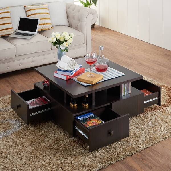 Shop Furniture Of America Gald Contemporary Espresso Coffee Table