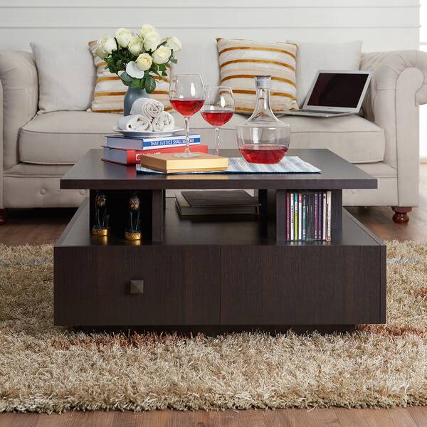 Shop Furniture Of America Gald Contemporary Espresso Coffee Table