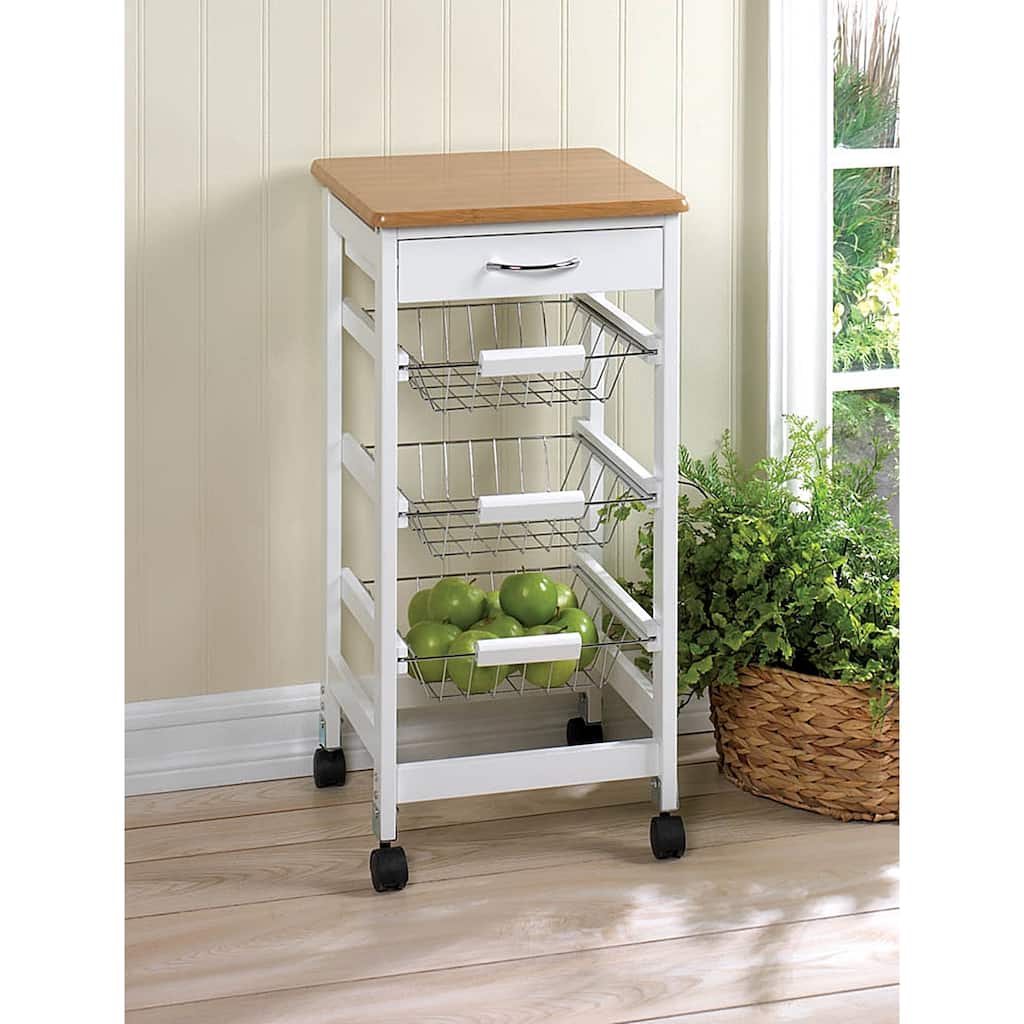 Hibiscus 3-shelf Kitchen Cart