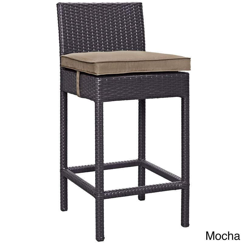 Veer Outdoor Patio Fabric Bar Stool - mocha