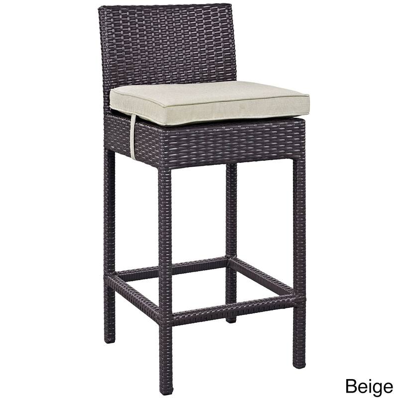 Veer Outdoor Patio Fabric Bar Stool - beige