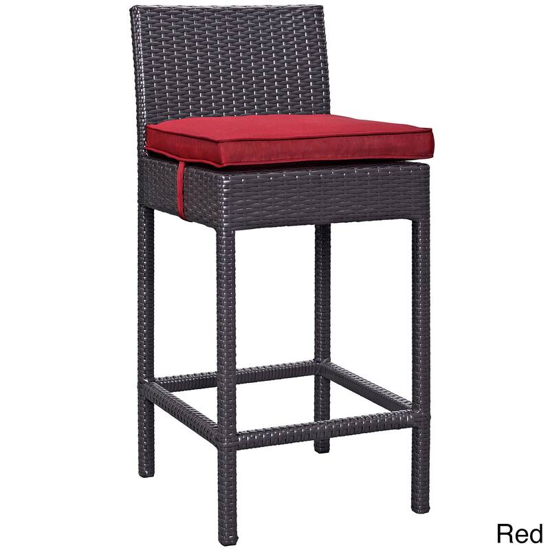 Veer Outdoor Patio Fabric Bar Stool - Red