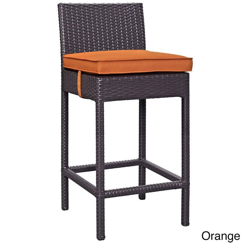 Veer Outdoor Patio Fabric Bar Stool - Orange