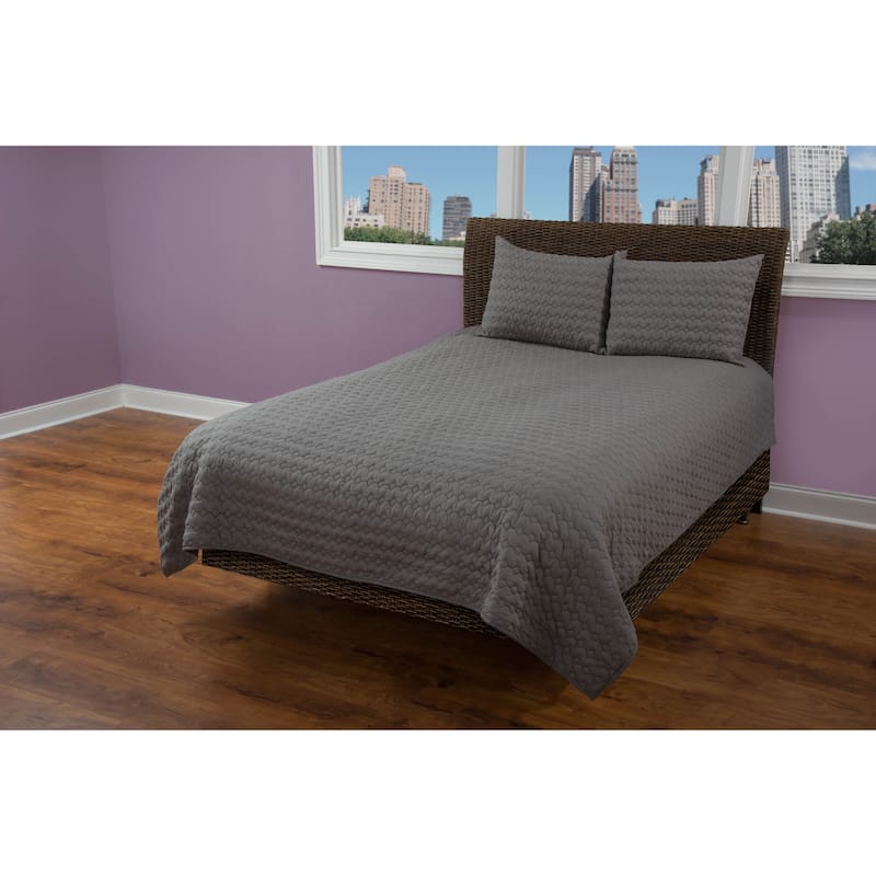 Rizzy Home Urban Grey Quilt - Queen