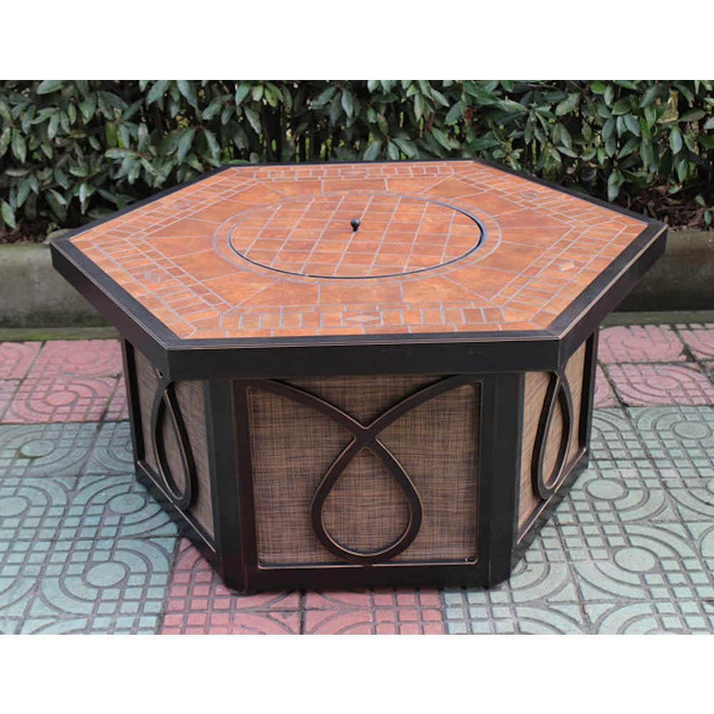 Bombay Beverly Tile Top Gas Fire Pit Table