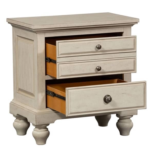 High Country Pine White Washed 2 Drawer Nightstand Overstock 11105278