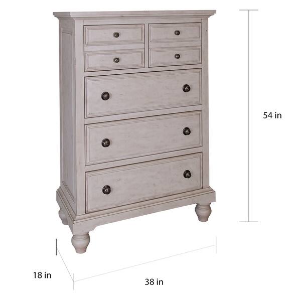 Shop High Country Pine White Washed 5 Drawer Chest On Sale