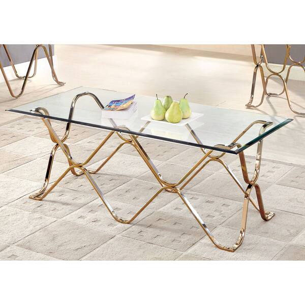 Shop Furniture Of America Tellarie Contemporary Champagne