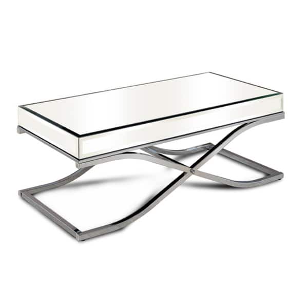 Laja Contemporary Chrome 48-inch Metal Coffee Table by Furniture of America
