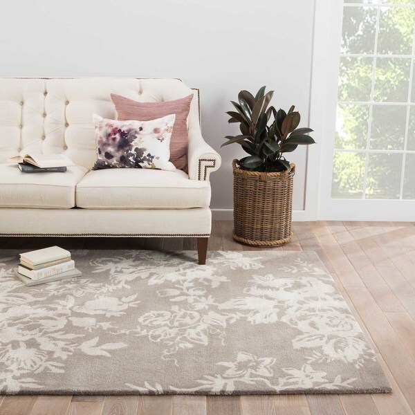 Scarlet Handmade Fl Taupe White Area Rug 8 X 10 Free Scarlet Handmade Fl Taupe White Area Rug 8 X27