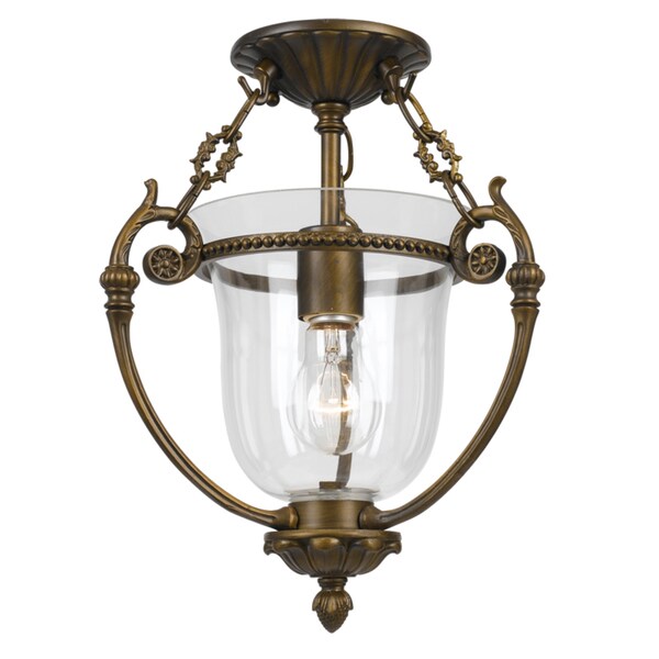Crystorama Camden Collection 1 Light Antique Br Flush Mount Crystorama Camden Collection 1 Light Antique Br Flush Mount
