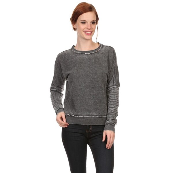 Shop MOA Collection Women's Mineral Wash Pull-over - On Sale - Free ...