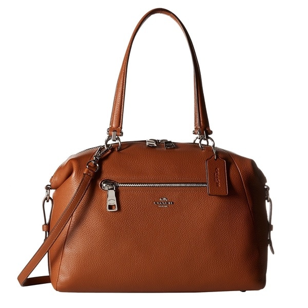 coach prairie pebble leather satchel bag