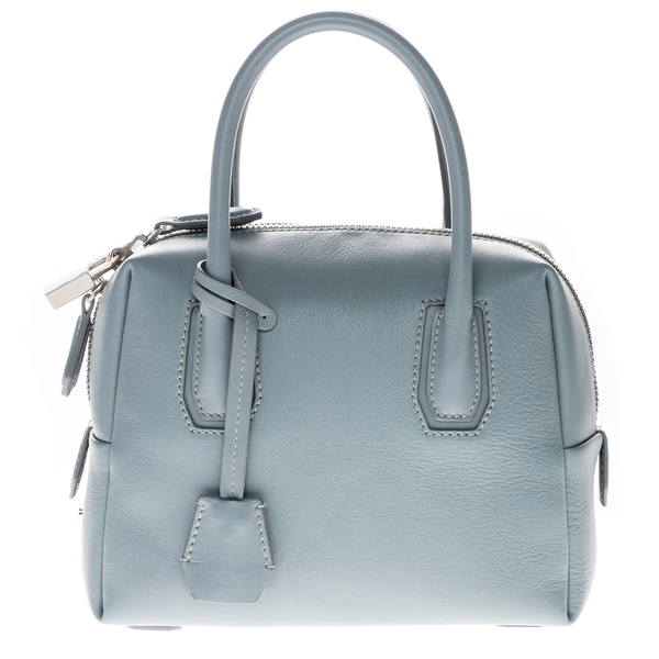 Shop MCM Mini Munich Grey Leather Boston Bag - Free Shipping Today - Overstock - 11112229