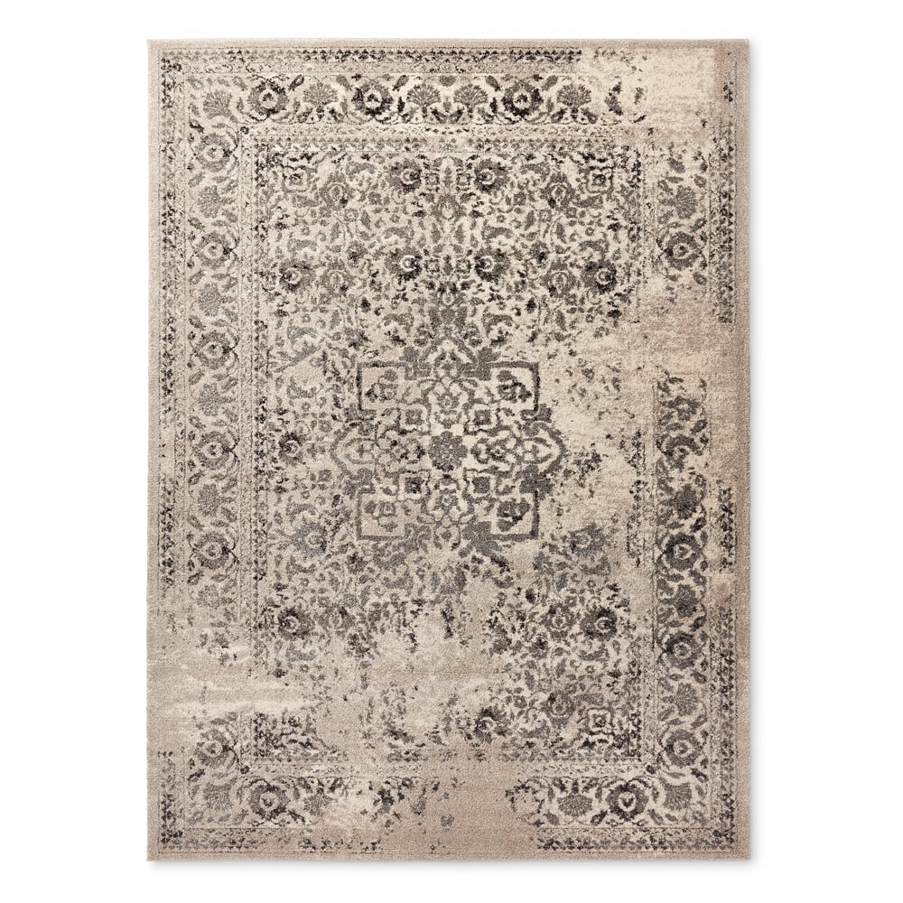 Alexander Home Brentley Traditional Distressed Medallion Area Rug