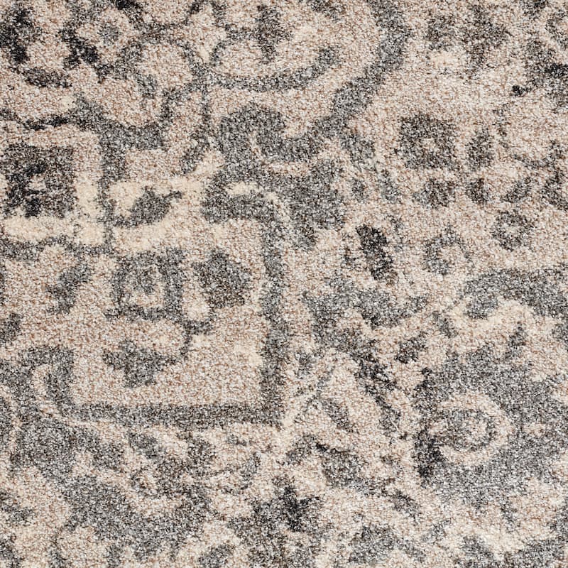 Alexander Home Brentley Traditional Distressed Medallion Area Rug