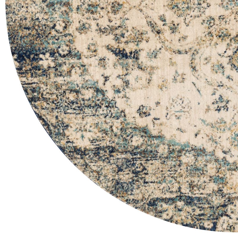 Alexander Home Contessa Distressed Transitional Medallion Rug