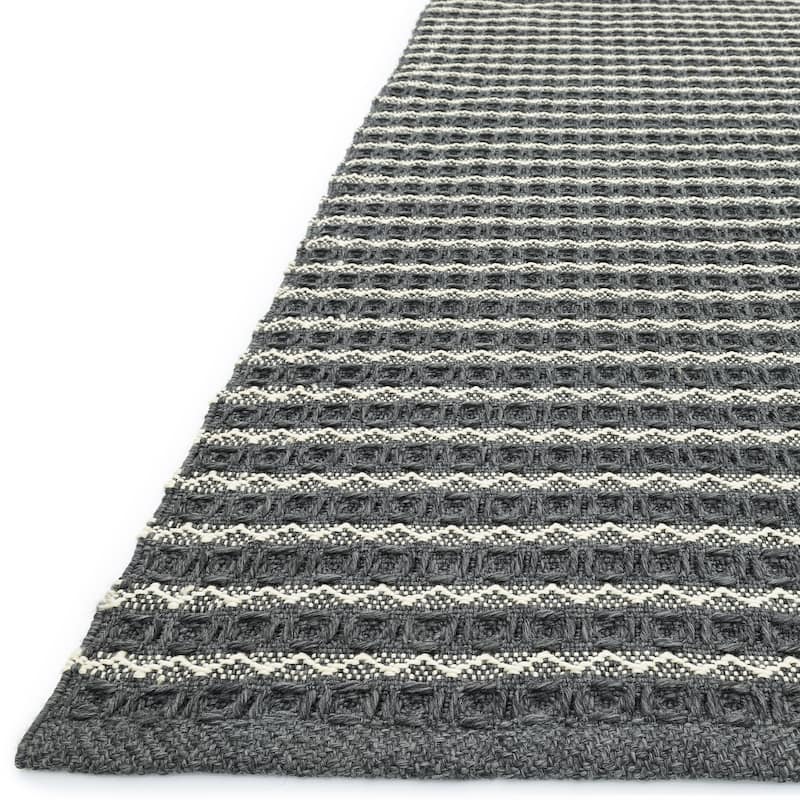 Alexander Home Indoor/ Outdoor Earth Tone Flatweave Stripe Rug