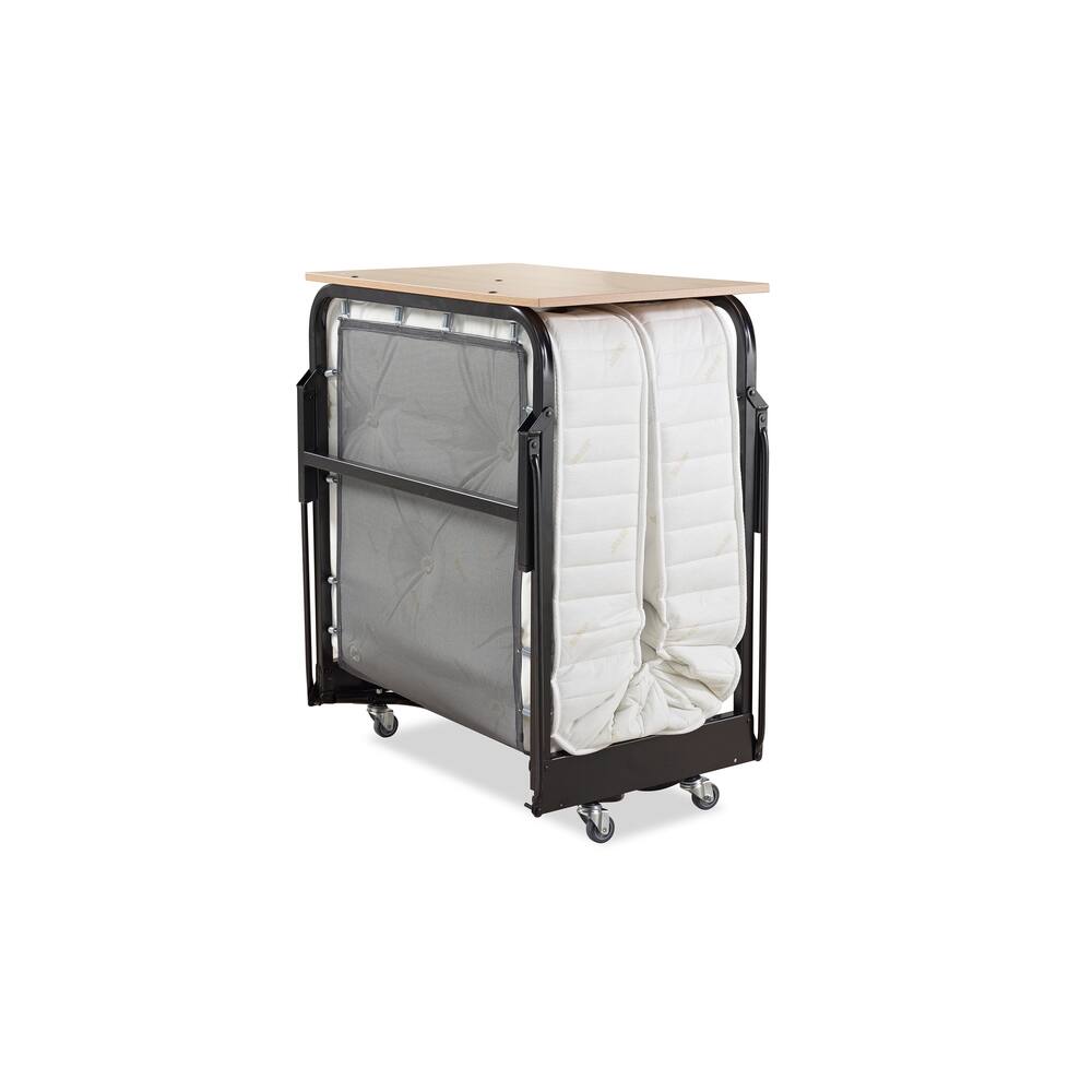 JayBe Hospitality Cot Folding Bed with Deep Spring Mattress and