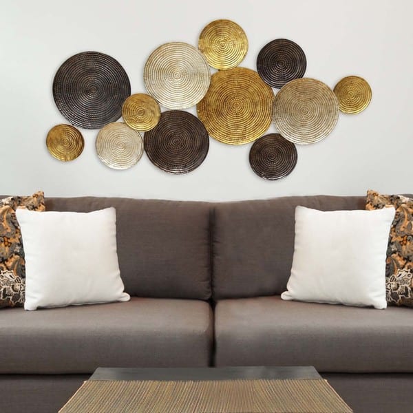slide 2 of 2, Stratton Home Decor Multi Circles Wall Decor