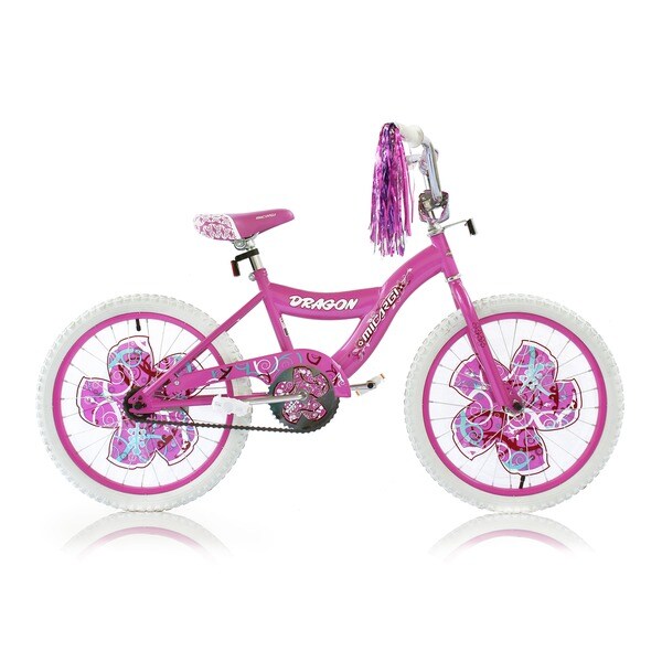 Girls Pink 20-inch BMX Bicycle Dragon