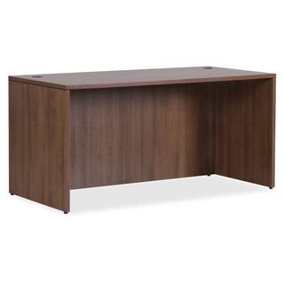 Walnut Finish Desks Computer Tables For Less Lorell Walnut Laminate Office Suite Desking 1 Each