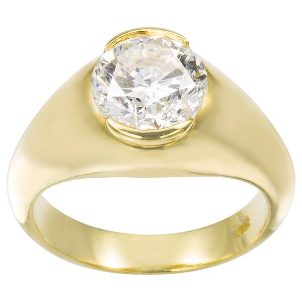 18k Yellow Gold 2 2/5ct TDW Diamond Estate Engagement Ring Size 6 (G-H ...