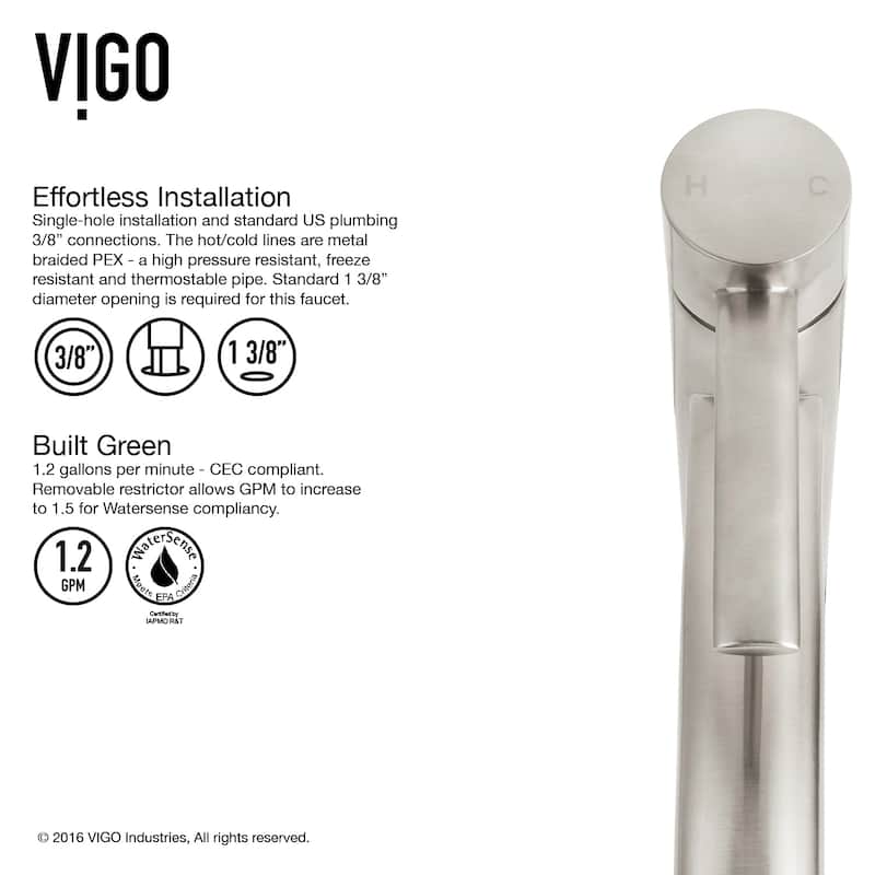 VIGO Giovanni 17"L x 17"W Glass Vessel Sink and Milo 13"H Faucet Set