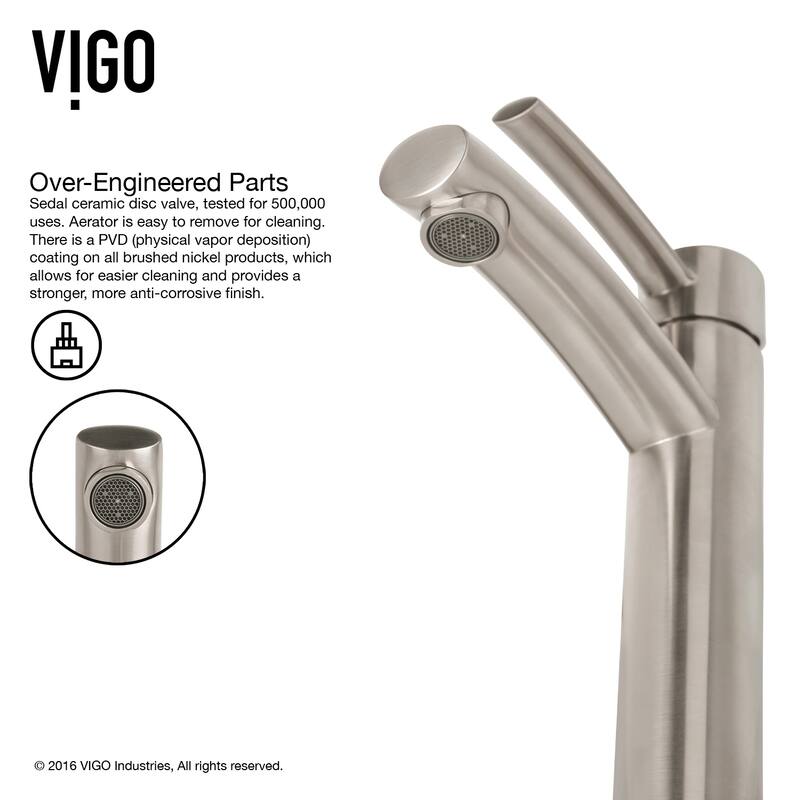 VIGO Giovanni 17"L x 17"W Glass Vessel Sink and Milo 13"H Faucet Set