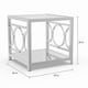 preview thumbnail 9 of 21, Pehrson Contemporary 24-inch Glass Top Metal 1-Shelf Side Table by Silver Orchid