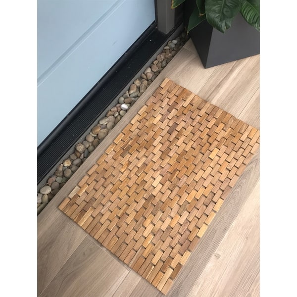 Shop Teak Indoor Outdoor Bath And Shower Mat On Sale Free