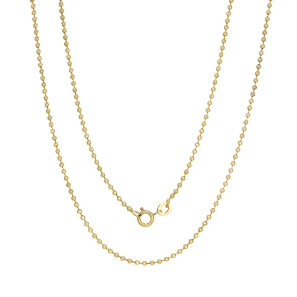 Robert Martinez Yellow Gold Plated Silver Bead Chain 1.8 mm (16"-20")