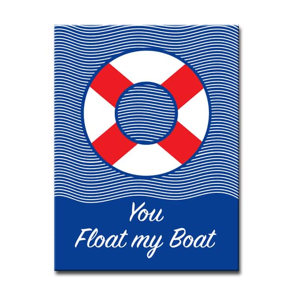 slide 2 of 4, You Float my Boat' Romantic Wrapped Canvas Wall Art