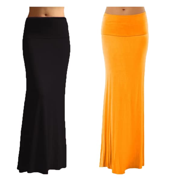 Women's Solid Basic Rayon Spandex Maxi 