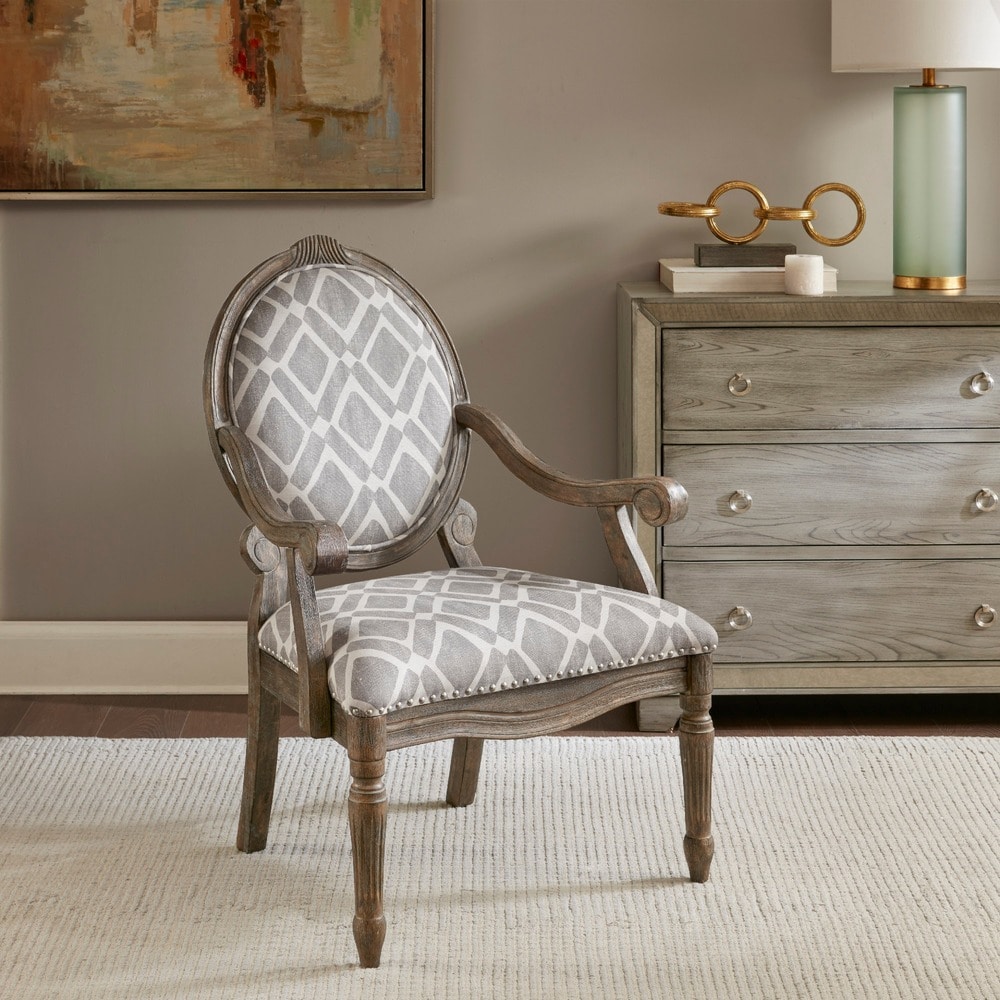 madison park cole beige exposed wood arm chair