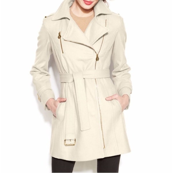 mk asymmetrical belted coat