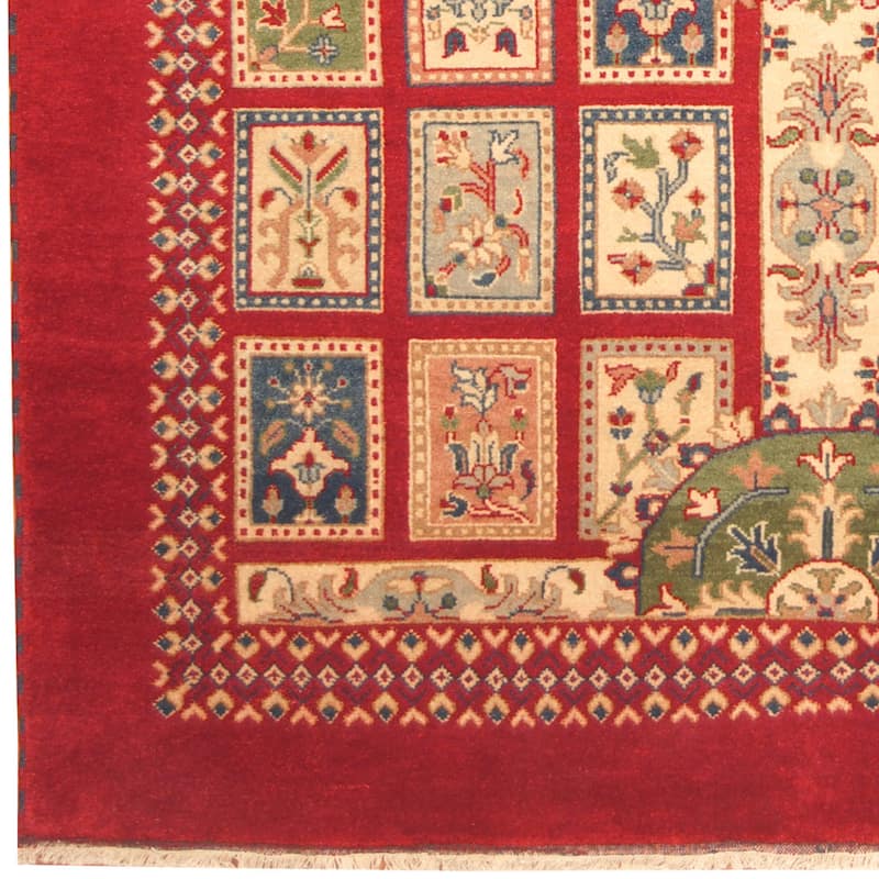 Handmade Kazak Traditional Handmade Wool Rug (India) - 8' x 10'