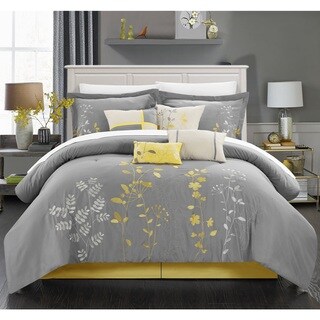 Porch \u0026 Den Holly Yellow Embroidered 12 