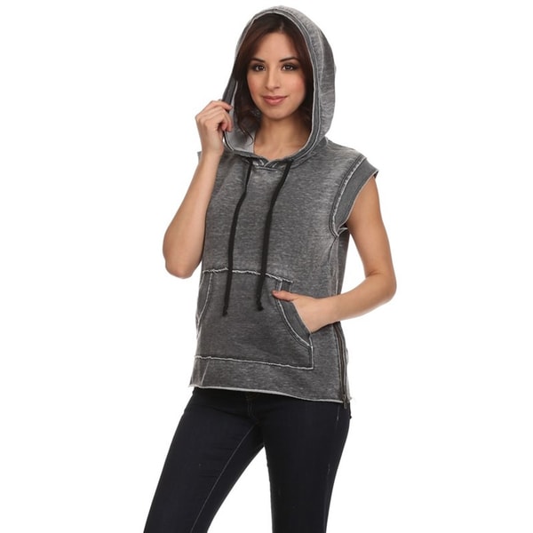 Shop MOA Collection Women's Sleeveless Pull-over Hoodie - Free Shipping ...