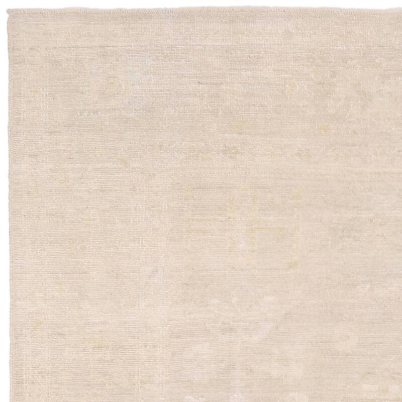 Handmade One-of-a-Kind Whitewash Vegetable Dye Oushak Wool Rug (Afghanistan) - 8' x 8'