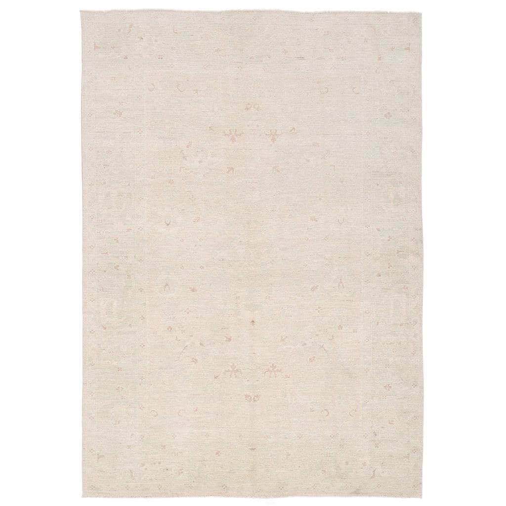 Handmade Whitewash Vegetable Dye Oushak Wool Rug (Afghanistan) - 6'2 x 8'10