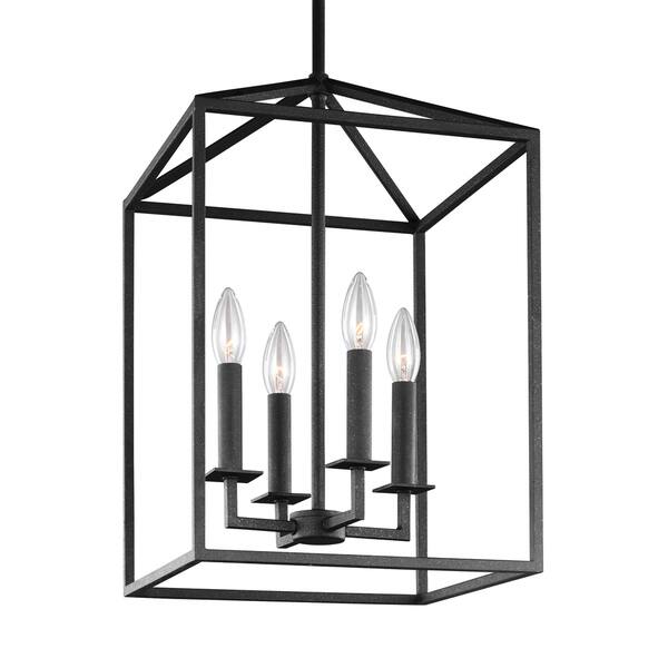 Sea Gull Lighting Perryton Blacksmith Finish Steel 4 Light Hall Foyer Fixture Sea Gull Lighting Perryton Blacksmith Finish Steel 4 Light Hall Foyer Fixture