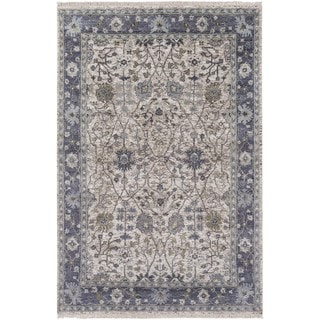 Hand-Knotted Crenshaw Wool/ Viscose Area Rug - 2' x 3'