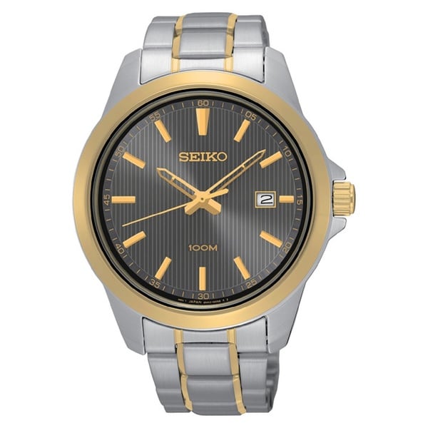 Seiko Men's SUR170 Stainless Steel 100M Water Resistant Watch with a ...