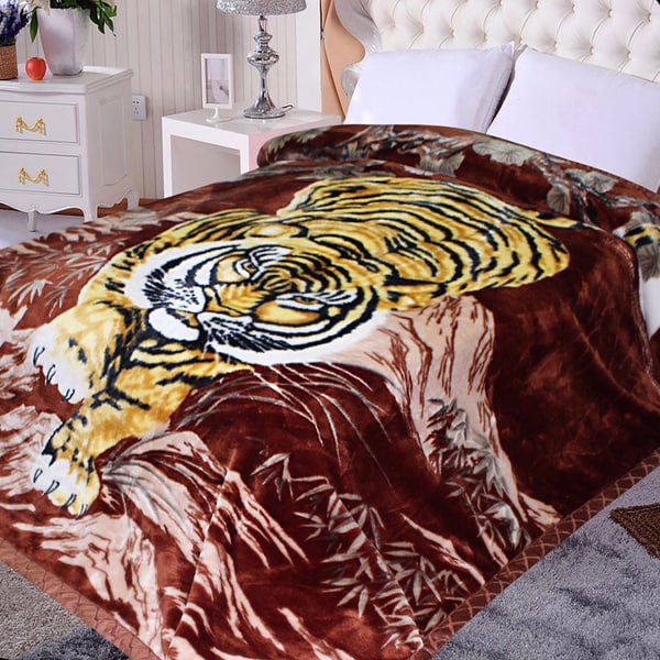 fluffy tiger blanket