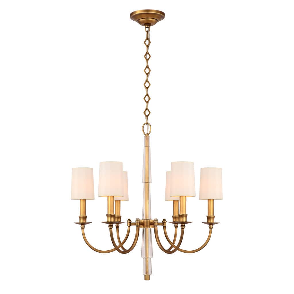 Aged Brass 6-light Chandelier - Aged Brass - Chandeliers For Bedrooms by Overstock.com